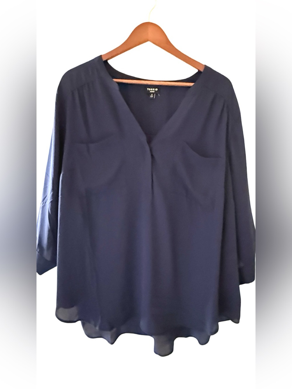 Torrid, Navy Harper Blouse, Size 3